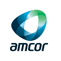 Logo de Alfamusic y Amcor, empresas líderes en soluciones de música y packaging.