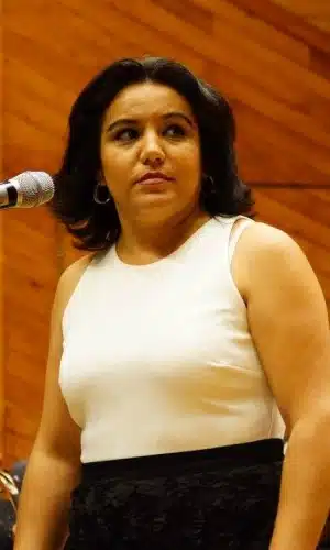 Soprano Sara Estrada durante una presentación del ensamble Dalí de Alfamusic